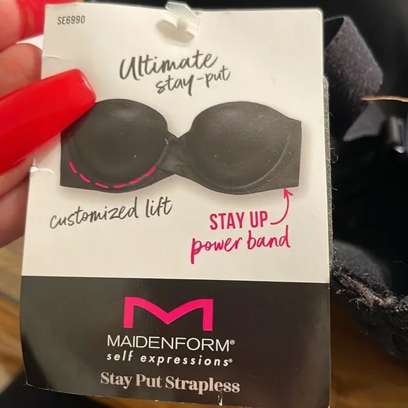 Maidenform® Self Expressions® Women's Stay Put Strapless Bra SE6990 NWT 38DD - Picture 7 of 8
